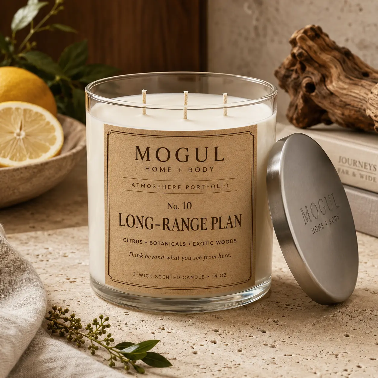 Long-Range Plan three-wick candle by Mogul Home + Body